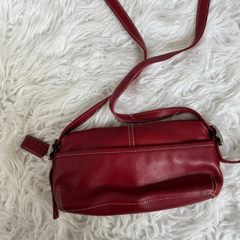 ❤️ Vintage Coach Legacy Burgundy Red Leather Mini Crossbody Bag #4280 ❤️ - Picture 5 of 9